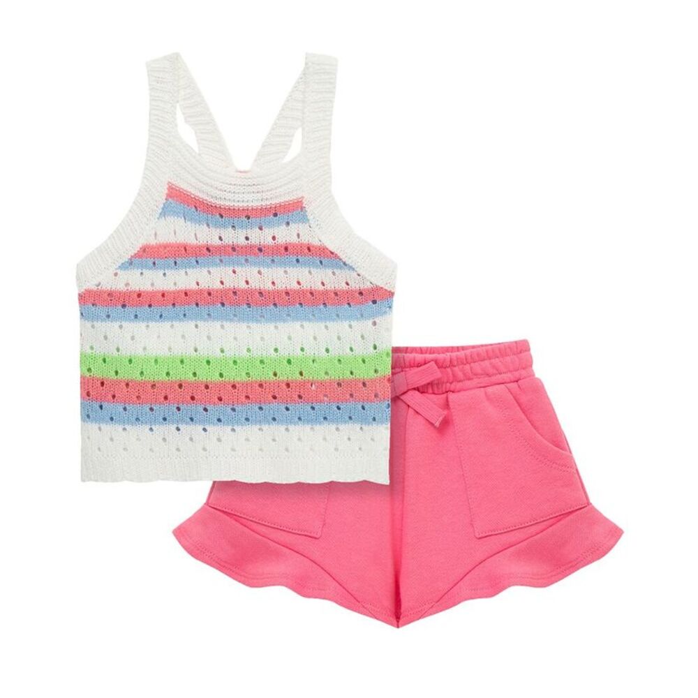 Habitual Girls  Halter Top Short Set, Pink